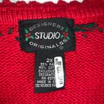 Designer Originals Vintage Designers Originals Studio Women’s 2X Red Knit Christmas Sweater Vest Photo 5