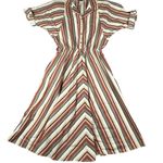 Vtg Rhymes Womens 12 Made in USA Cottagecore Granny Dress NO Belt Button Top Green Photo 0