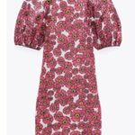 ZARA  Floral Print Balloon Sleeve Dress Size Small Photo 5