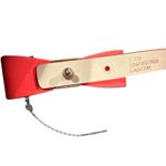 Kate Spade  Pyramid Bow Goldtone Bright Coral Pink Leather Belt S Photo 3