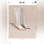 Gently used tall boots, maybe worn once. Silver Size 6.5 Photo 1