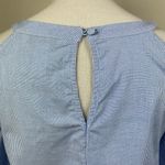 White House | Black Market Top Womens 2 Blue Pinstripe Cold Shoulder 3/4 Sleeve Photo 5