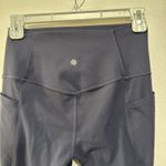 Athleta  Leggings Womens S Salutation Stash Pocket II Capri Blue Athletic Yoga Photo 3