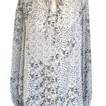 Joie  Women's White Floral Blouse Top‎ Sheer w/ Ruffles SZ Small Photo 0