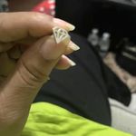 Silver diamond stud minimalist earrings Photo 3