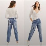 Free People We The Free Down To Earth Patched Jeans Size 25 Photo 1