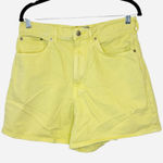 Everlane Yellow Denim Shorts W30 High Rise Organic Cotton Casual Vacation Resort Photo 0