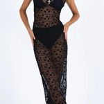 Princess Polly NWT  Britton Lace Black Floral Sheer Sleeveless Maxi Dress- Size 8 Photo 9