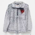 NFL  Chicago Bears Gray Sherpa Quarter Zip Pullover Jacket Photo 0