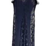 ASOS  High Neck Long Black Lace Short Sleeve Dress Women’s Size 4 Photo 6