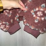 Hippie Rose NWT  Mauve and Cream Fleece Sweater Photo 4