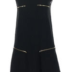Stella McCartney  Mini Gisella Zipper Detail Dress in Black Crepe 36 Photo 0