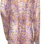 Savagexfenty Savage Fenty Kimono Women Medium Large Orange Purple Abstract Animal Print Sheer Photo 5