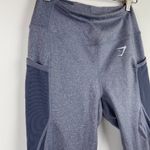 Gymshark  Sleek Sculpture 2.0 Mesh Insert Leggings In Blue Steel Gray S Photo 5