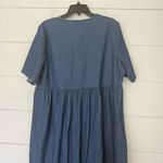 Woman Within Women’s 16W Blue Ruffle Maxi Dress Plus Size Photo 4