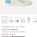 Dolce & Gabbana LOGO TAPE LOW-TOP SNEAKERS NEW W 37.5 Photo 6
