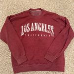 Goodie Two Sleeves Women's Maroon Los Angeles Sweatshirt Photo 0