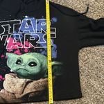 Star Wars  Black Cropped Hooded Sweatshirt Ladies Large Photo 5
