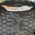 Athleta Charcoal Heather Gray Madera Sweatshirt Wool Cable Knit Sz Medium Photo 7