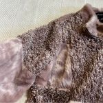 Colleen Lopez Patchwork Faux Fur Curly Lamb Plush Jacket Coat 1X Photo 2