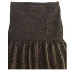 Derek Heart  2X Bandeau Gold Metallic Jumpsuit 70s Disco Style Women Tapered Leg Photo 7