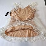 Lulus NWT  Twirl the Night Away White Embroidered Lace Mini‎ Skater Dress LARGE Photo 7