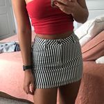 Black And White Striped Skirt Photo 0