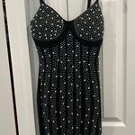 Black mini dress with pearls Photo 0