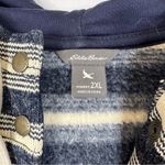 Eddie Bauer  Navy Striped Hooded Sweatshirt Size 2xlarge Photo 2