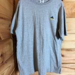 Adidas VINTAGE GREY BLUE/YELLOW EMBROIDERED GRAPHIC TEE Gray Size L Photo 0