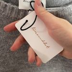 Line and Dot braid decorated chunky grey sweater size M Photo 88