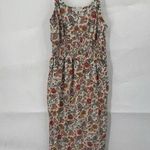 Patrons of Peace Dress Jr Medium Colorful Floral Bohemian Fairy Peasant Midi Photo 0