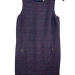 Merona Blue Purple Textured Sleeveless Jumper Winter Pocketed Dress S Photo 0