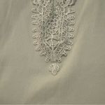 Ralph Lauren White Ribbed Lace Detail Tank Top Photo 4
