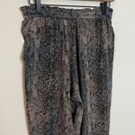 Wilfred Free - Snakeskin Pull On Silk Pants Elastic Waist Photo 4