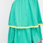 Alden Adair. Frida Ruffle Smocked Midi Dress. Green Size M Photo 10