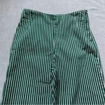 H&M 🛎️ 5/$20  Cropped Green White Stripe Trouser Pant Size 2 Photo 3