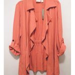 Chico's  Soft Ruffle Jacket in Orange Marmalade Sz.3(XL) NWT Photo 4