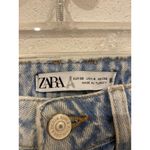 ZARA Jeans Womens 4 Blue Light Wash Straight Leg Cropped Raw Hem Denim EU 36 Photo 1