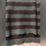 Michael Stars  Dropped Shoulder Stripe Sweater Green & black striped size small Photo 5