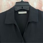 Kate Hill  Black Sleeveless Silk Button Front Blouse Photo 1