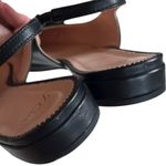 J.Crew EUC Leather Gwen Sling Back Gold Studded Bow Flats Black Size 8 Photo 5