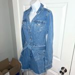 Paige  Vintage Collection Maggy Tie Waist Long Sleeve Denim Romper Shorts 8 NWT Photo 6