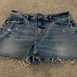 Loft Denim Shorts Womens 10/30 Distressed Raw Hem Light Wash Photo 0