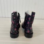 Rebecca Minkoff NWT Black & Pink Ditsy Floral Nappa Gerry Combat Boots Size 9.5 Photo 3