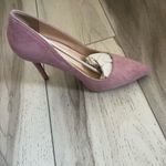 Elegant lavender Suede Women's Heels Pink Size 8 Photo 3