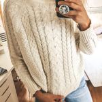 Aerie  Cable-knit Cream Sweater  Photo 0