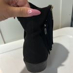 Sam Edelman Becka Addie Suede Fringe Black Booties Photo 3