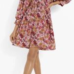 Boohoo FLORAL BATWING MINI SWING DRESS size 6 Photo 0