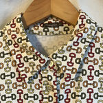 J. McLaughlin  Gilchrist 3/4 Sleeve Horsebit Button Up Shift Shirt Dress Photo 6